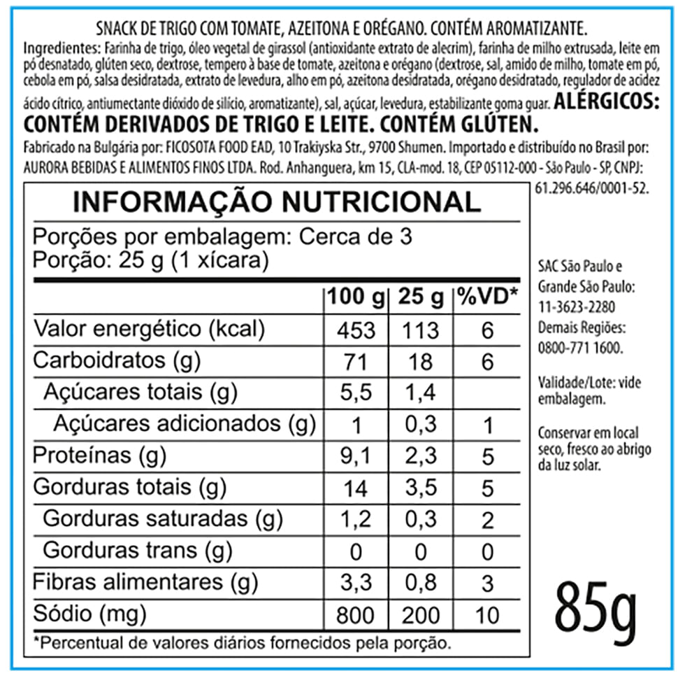 Informação Nutricional Informação Nutricional
