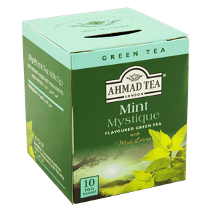 Chá Verde Mint Mystique Ahmad Tea London Caixa 20g 10 Unidades