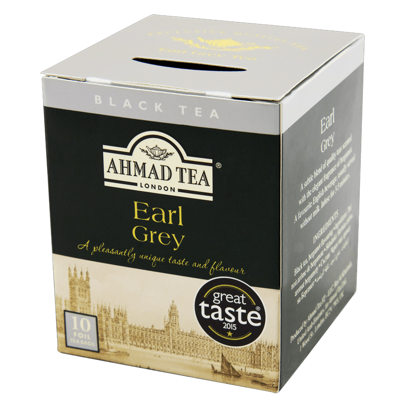 Chá Preto Earl Grey Ahmad Tea London, 10 Saquinhos de Chá, 20g