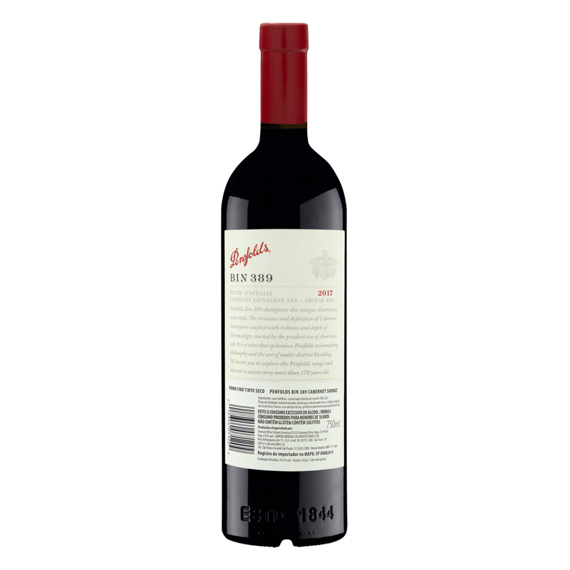 Vinho-Australiano-Tinto-Seco-Bin-389-Penfolds-Cabernet-Syrah-Garrafa-750ml-Verso-3