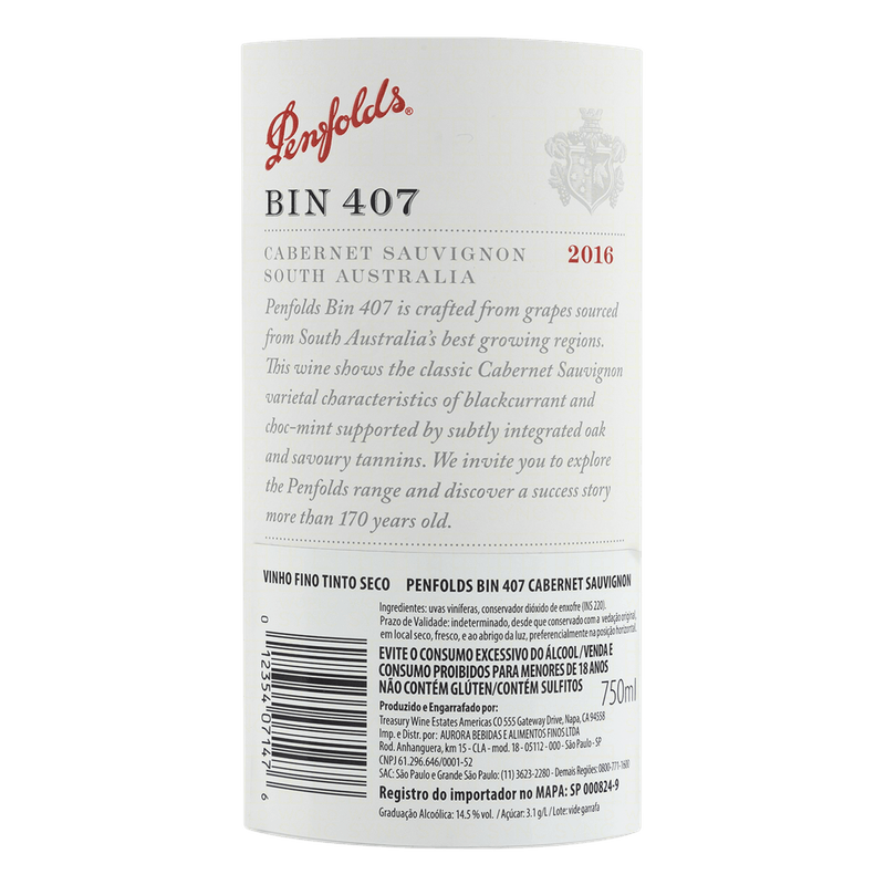 Vinho-Australiano-Tinto-Seco-Bin-407-Penfolds-Cabernet-Sauvignon-Garrafa-750ml-Rotulo-6