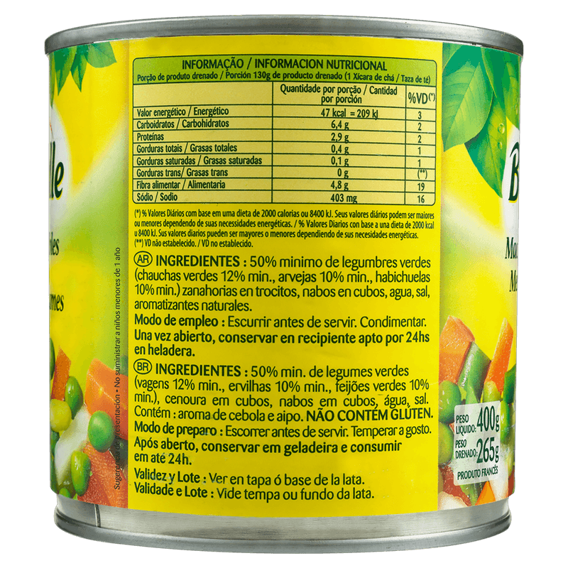 Macedonia-de-Legumes-em-Conserva-Bonduelle-Lata-Peso-Drenado-400g-Peso-Liquido-265g-Verso-1