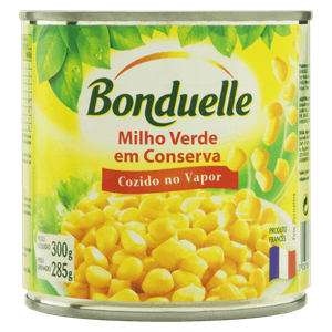 Milho Verde ao Vapor em Conserva Bonduelle Lata Peso Líquido 300g Peso Drenado 285g