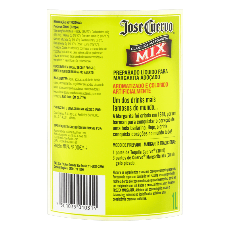 Preparado-Liquido-Adocado-para-Classica-Margarita-Mix-Limao-Jose-Cuervo-Garrafa-1l-Rotulo-2