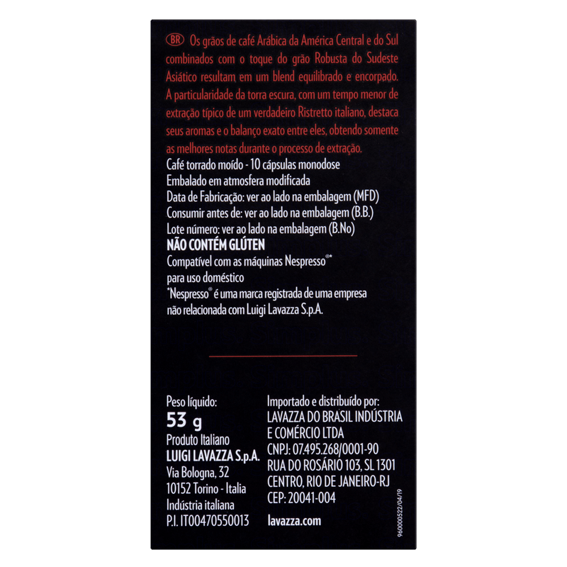 Cafe-em-Capsula-Torrado-e-Moido-Espresso-Ristretto-Lavazza-Caixa-53g-10-Unidades-Verso-1