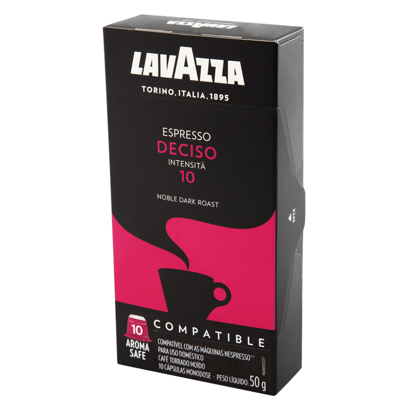Cafe-em-Capsula-Torrado-e-Moido-Espresso-Deciso-Lavazza-Caixa-50g-10-Unidades-Direita-1