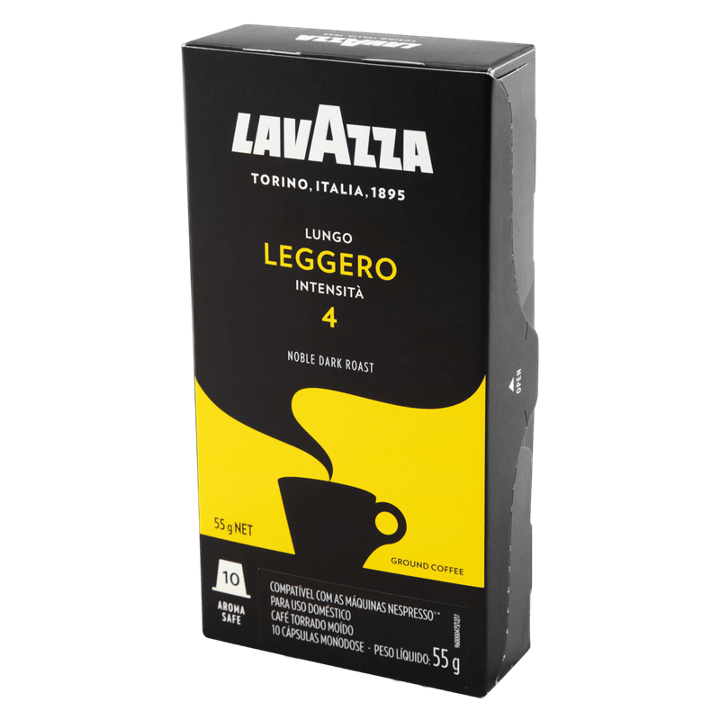 Cafe-em-Capsula-Torrado-e-Moido-Lungo-Leggero-100-Arabica-Lavazza-Caixa-55g-10-Unidades-Direita-1