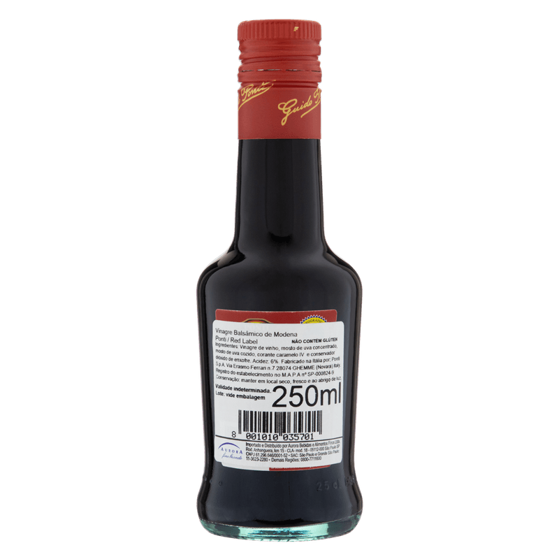 Vinagre-Balsamico-de-Modena-Ponti-Red-Label-Vidro-250ml-Verso-1