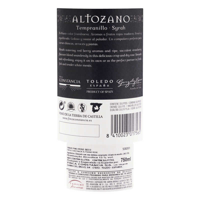 Vinho-Espanhol-Rose-Seco-Altozano-Finca-Constancia-Tempranillo-Syrah-Castilla-Garrafa-750ml-Rotulo-3