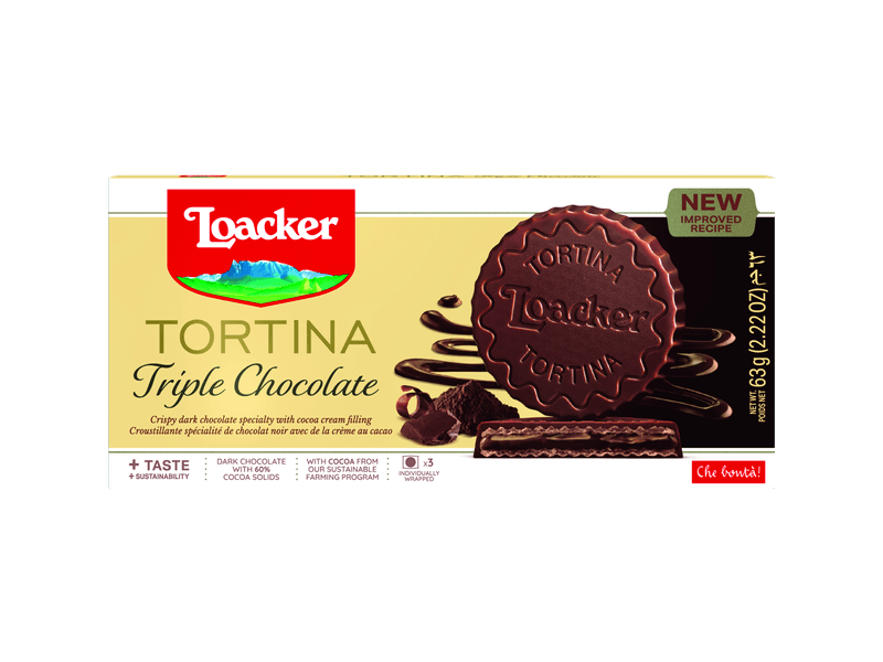 Biscoito-Italiano-Loacker-Tortina-Triple-Chocolate-3x21g