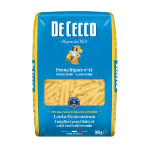 Macarrão de Trigo Grano Duro Penne Rigate 41 De Cecco Pacote 500g