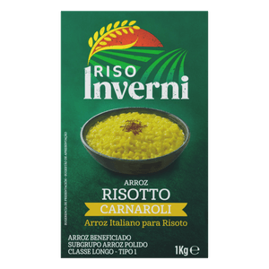 Arroz Carnaroli Italiano a vácuo para Risoto Riso Inverni Caixa 1kg