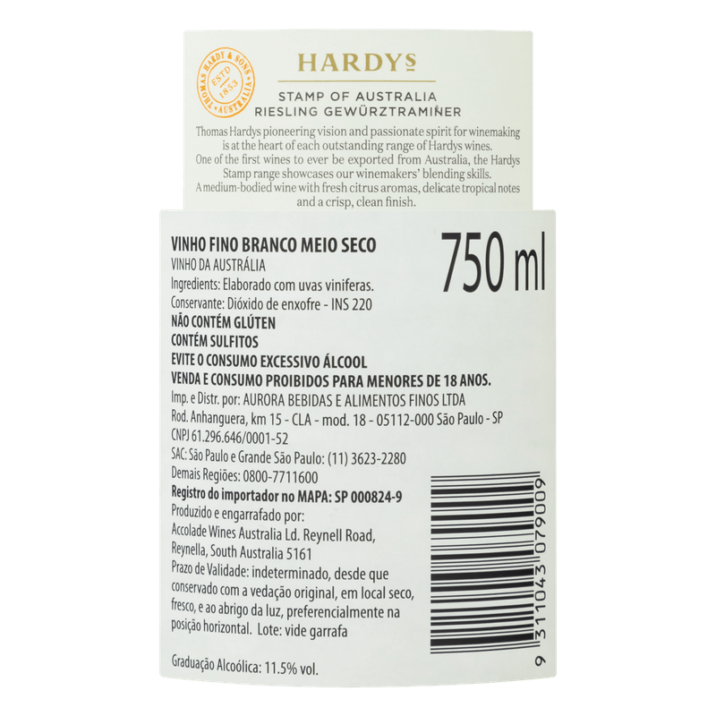 Vinho-Australiano-Branco-Meio-Seco-Hardys-Stamp-of-Australia-Gewurztraminer-Riesling-South-Australia