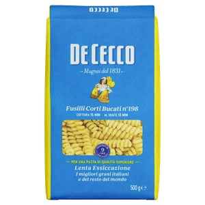 Macarrão de Trigo Grano Duro Fusilli Corti Bucati 198 De Cecco Pacote 500g