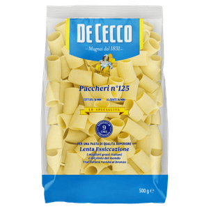 Macarrão de Trigo Grano Duro Paccheri 125 De Cecco Pacote 500g