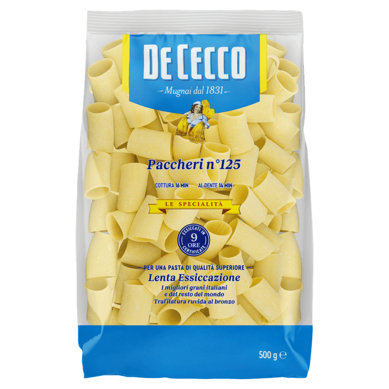 Macarrao-de-Trigo-Grano-Duro-Paccheri-125-De-Cecco-Pacote-500g