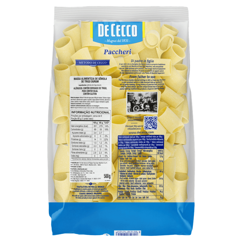 Macarrao-de-Trigo-Grano-Duro-Paccheri-125-De-Cecco-Pacote-500g