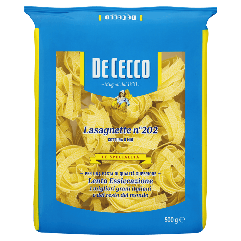 Macarrao-de-Trigo-Grano-Duro-Lasagnette-202-De-Cecco-Pacote-500g