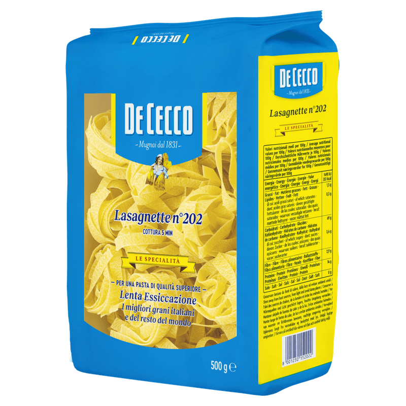 Macarrao-de-Trigo-Grano-Duro-Lasagnette-202-De-Cecco-Pacote-500g