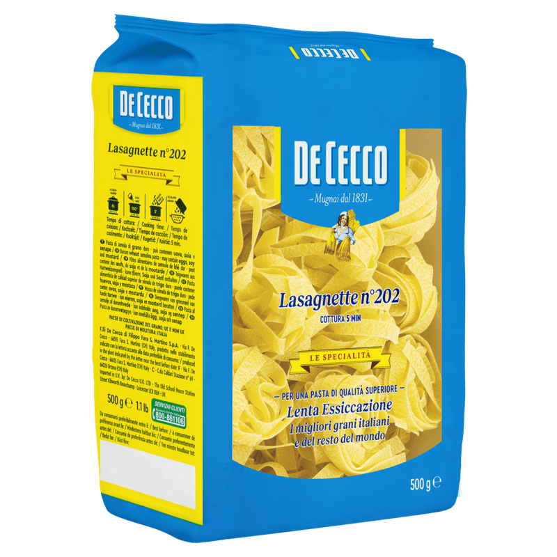 Macarrao-de-Trigo-Grano-Duro-Lasagnette-202-De-Cecco-Pacote-500g