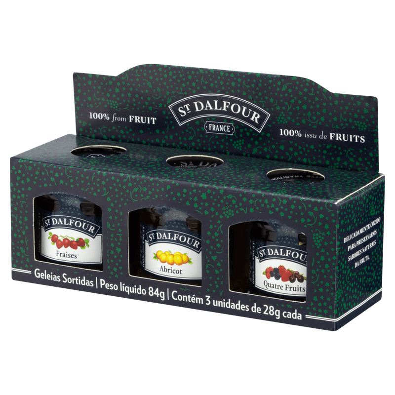 Kit-Geleias-Sortidas-Morango--Damasco--Amora-Morango-Framboesa-e-Cereja-sem-Adicao-de-Acucar-St-Dalfour-28g-Frente-3