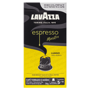 Café em Cápsula Torrado e Moído Lungo Lavazza NCC Caixa 56g 10 Unidades