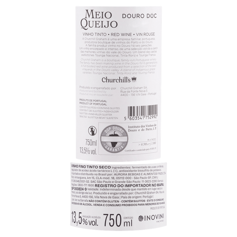 Vinho-Portugues-Tinto-Seco-Churchill-s-Meio-Queijo-DOC-Douro-Garrafa-750ml