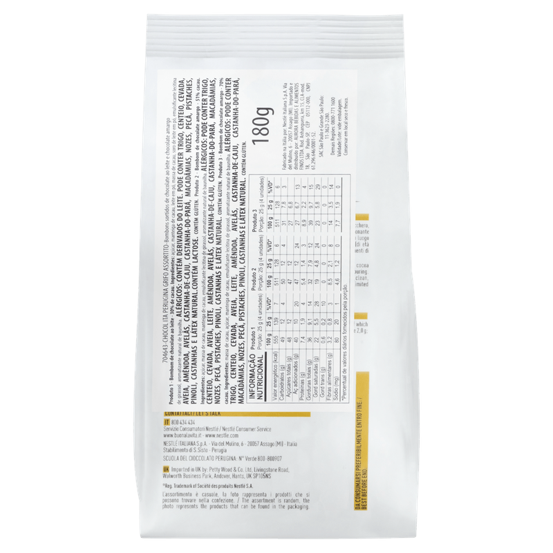 Bombom-Sortido-Chocolate-Amargo-70--e-51--Cacau-e-ao-Leite-30--Cacau-Perugina-Grifo-Pacote-180g