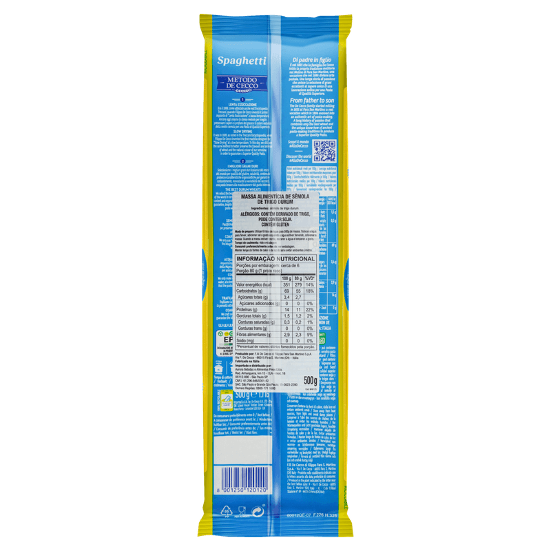 Macarrao-de-Trigo-Grano-Duro-Spaghetti-12-De-Cecco-Pacote-500g