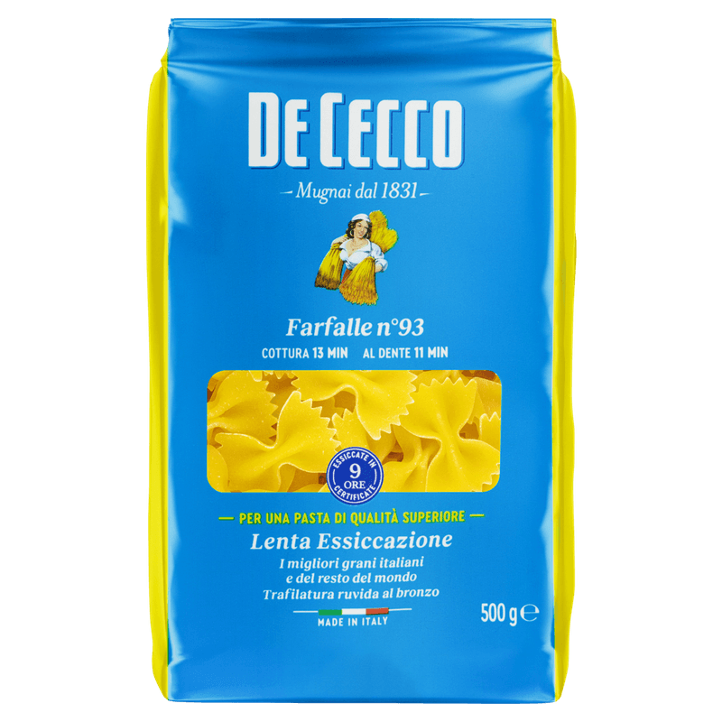 Macarrao-de-Trigo-Grano-Duro-Farfalle-93-De-Cecco-Pacote-500g