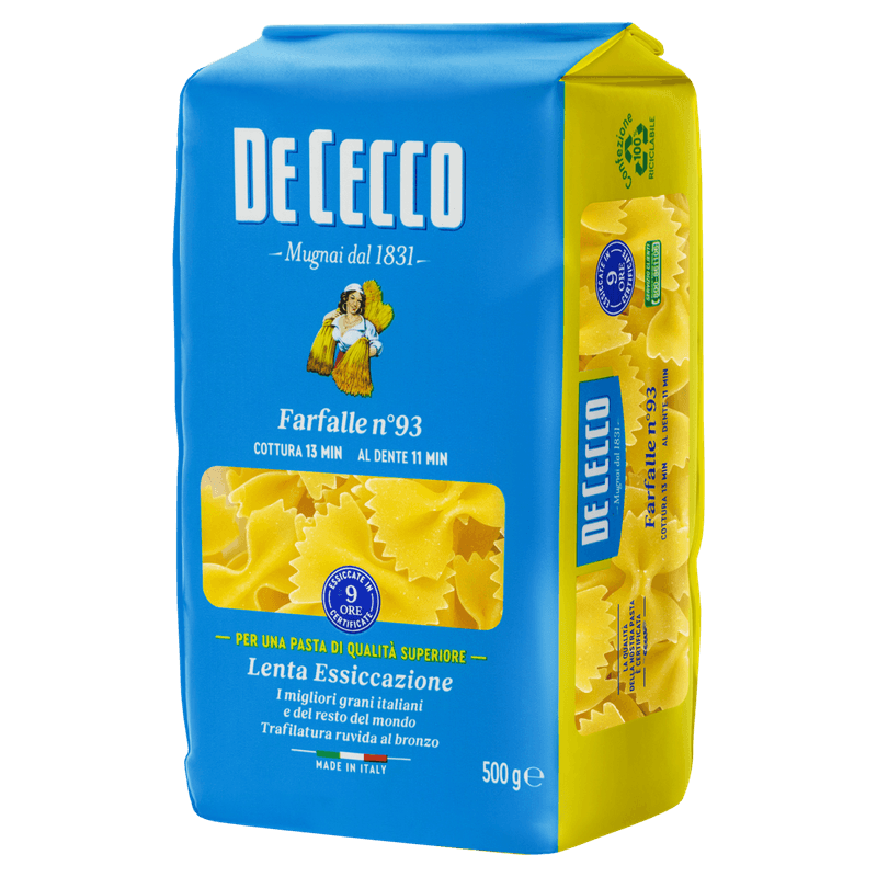 Macarrao-de-Trigo-Grano-Duro-Farfalle-93-De-Cecco-Pacote-500g