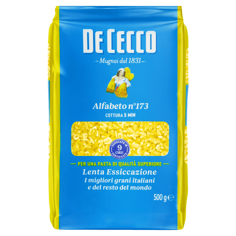 Macarrao-de-Trigo-Grano-Duro-Alfabeto-173-De-Cecco-Pacote-500g