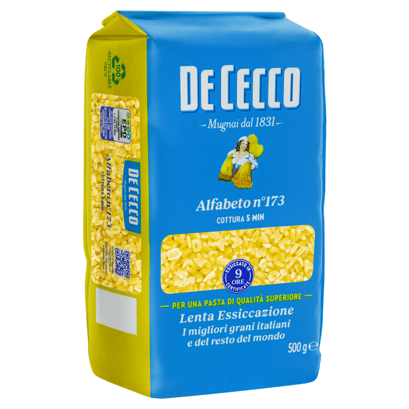 Macarrao-de-Trigo-Grano-Duro-Alfabeto-173-De-Cecco-Pacote-500g