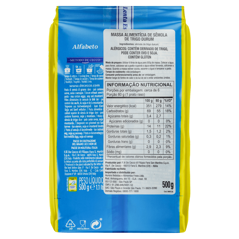 Macarrao-de-Trigo-Grano-Duro-Alfabeto-173-De-Cecco-Pacote-500g