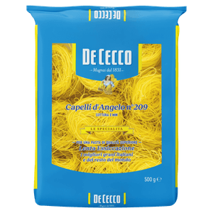 Macarrão de Trigo Grano Duro Capelli d’Angelo 209 De Cecco Pacote 500g