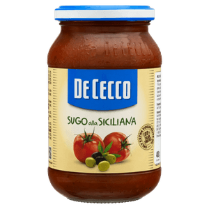 Molho de Tomate Sugo alla Siciliana com Azeitona De Cecco Vidro 400g