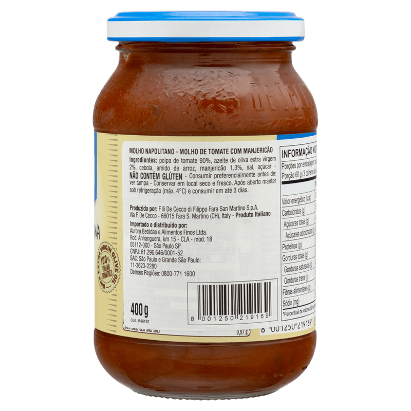 Molho-de-Tomate-Sugo-alla-Napoletana-com-Manjericao-De-Cecco-Vidro-400g