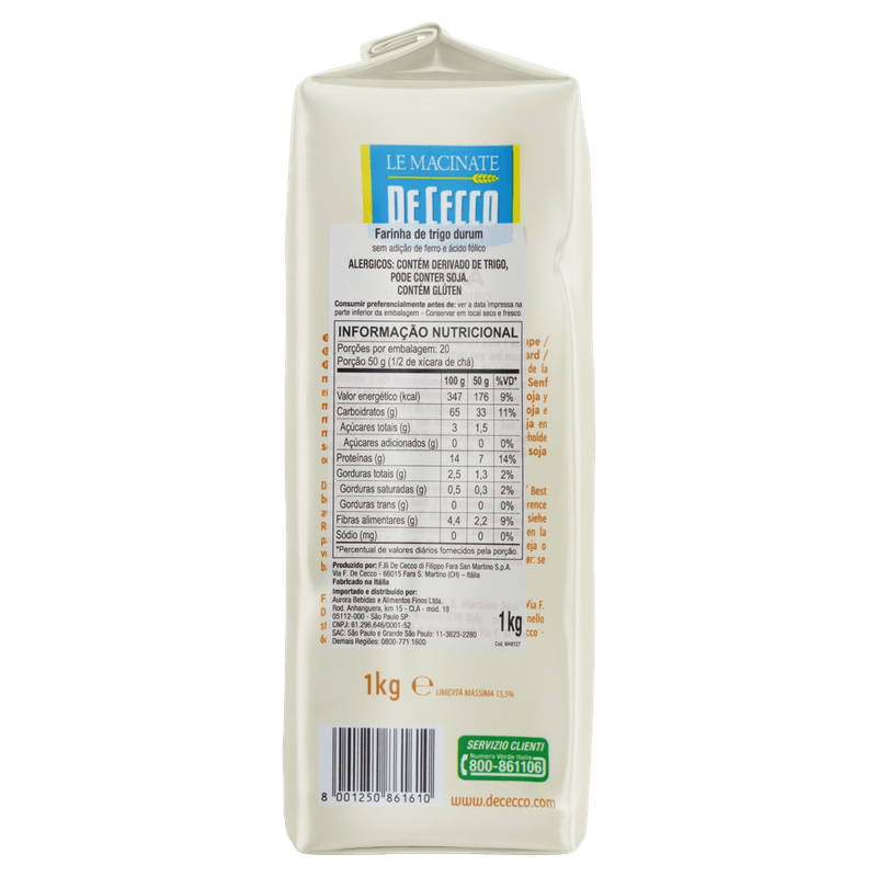 Farinha-de-Semola-de-Trigo-Duro-De-Cecco-Pacote-1kg