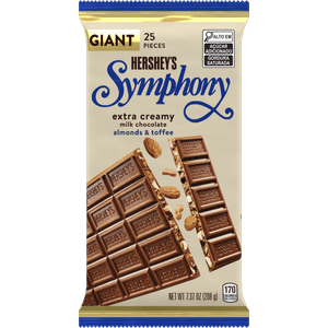 Chocolate ao Leite com Amêndoas e Caramelo Hershey's Symphony Giant Bar 208g