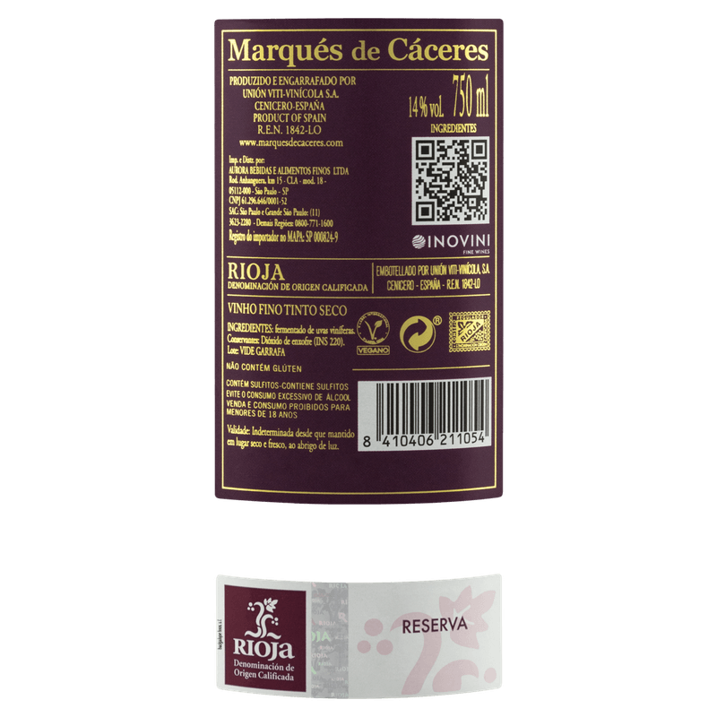 Vinho-Espanhol-Tinto-Seco-Marques-de-Caceres-Reserva-Garrafa-750ml