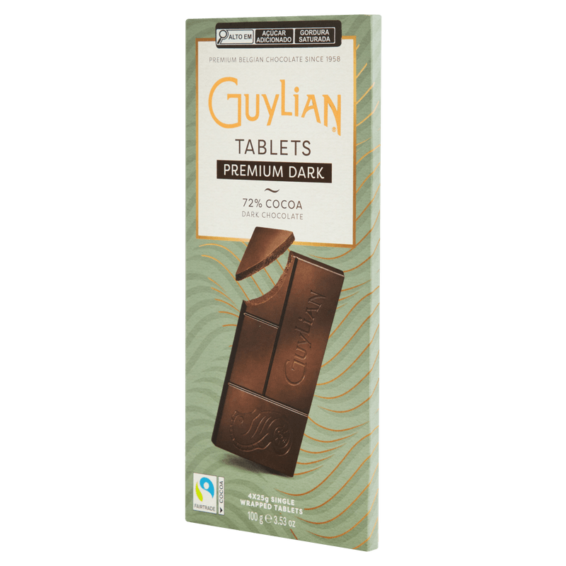 Chocolate-Belga-Amargo-72--Cacau-Guylian-Premium-Caixa-100g-4-Unidades-de-25g-Cada