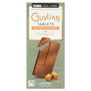 Chocolate Belga ao Leite 30% Cacau com Pedaços de Caramelo Salgado Guylian Caixa 100g 4 Unidades de 25g Cada