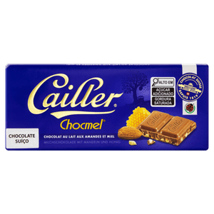 Chocolate Suíço ao Leite 31% Cacau com Amêndoas e Mel Cailler Chocmel Tablete de 100g