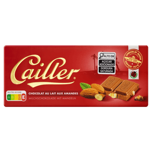 Chocolate Suíço ao Leite 27% Cacau com Amêndoas Cailler Tablete de 100g