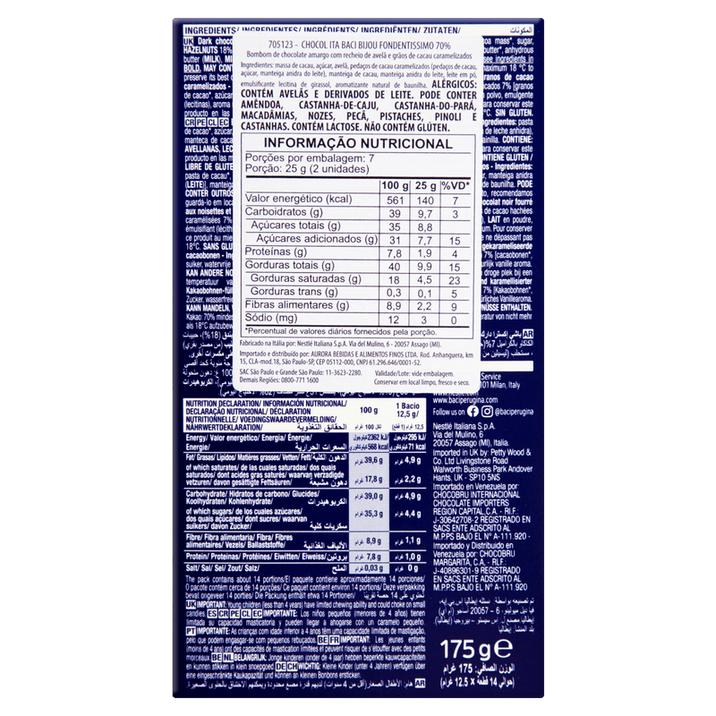 Bombom-Italiano-Amargo-70--Cacau-com-Recheio-de-Avela-e-Graos-de-Cacau-Caramelizados-Perugina-Baci-Caixa-175g