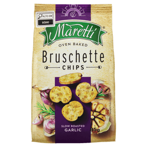 Snack de Trigo à Base de Alho Tostado Maretti Bruschette Pacote 85g