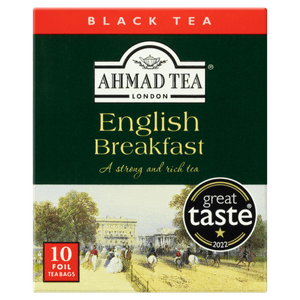 Chá Preto English Breakfast Ahmad Tea London Caixa 20g 10 Unidades