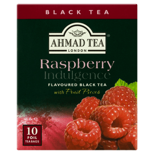 Chá Preto Raspberry Indulgence Ahmad Tea London Caixa 20g 10 Unidades