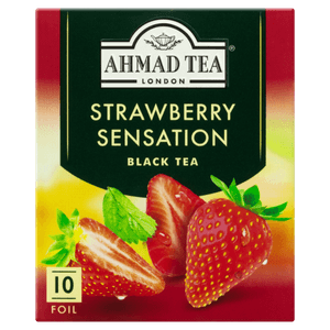 Chá Preto Strawberry Sensation Ahmad Tea London Caixa 20g 10 Unidades