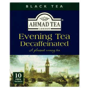 Chá Preto Evening Tea Decaffeinated Ahmad Tea London Caixa 20g 10 Unidades